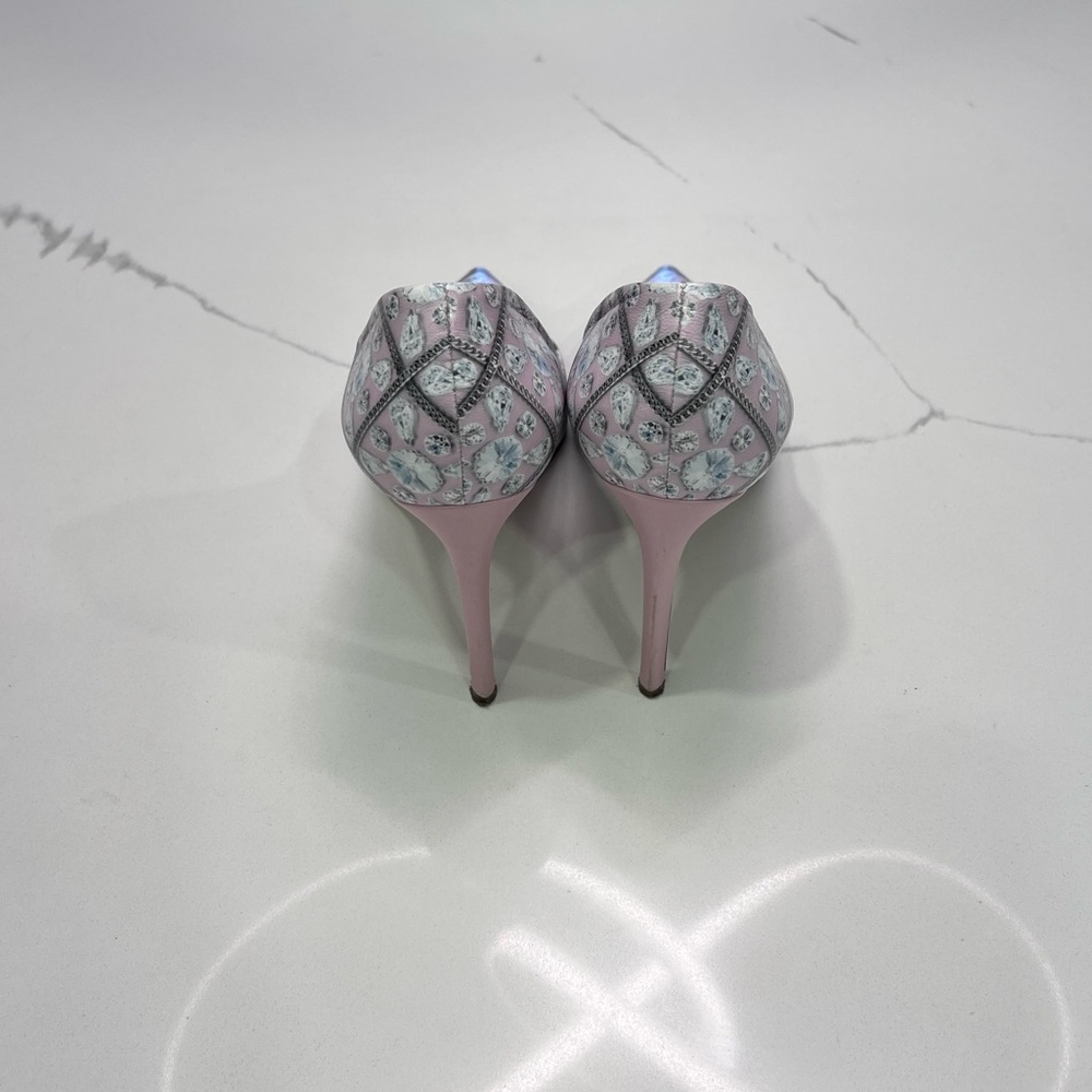 RODO pink/multicolor pumps, pointed toe, stiletto heels, made in Italy - Picture 7 of 13